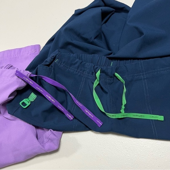 C52110 Carhartt Force® Cross-Flex Utility Boot Cut Cargo Scrub Pants (2 pieces) - Picture 4 of 14